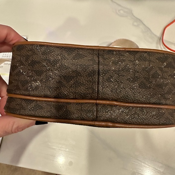 Michael Kors Brown Logo-Print Belt Bag with Gold Hardware - Picture 4 of 4